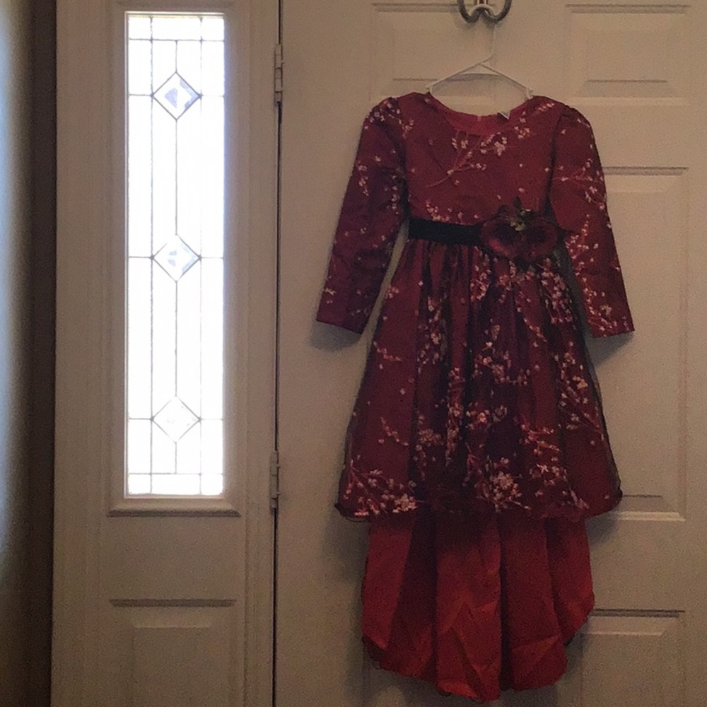 Red Cherry Blossom Dress for girls